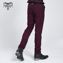 Load image into Gallery viewer, PT13902 wine Gothic wedding men trousers
