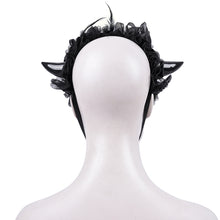 Load image into Gallery viewer, AS190 Black devil horn women cosplay hairpin headband

