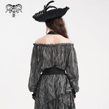 Load image into Gallery viewer, TT27701 Halter neck off shoulder long sleeve loose T-shirt
