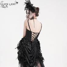 Load image into Gallery viewer, ECST00702 purple Gothic Pattern Jacquard Feather Rose Women sexy Corset
