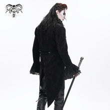 Load image into Gallery viewer, CT250 Gothic vertical velvet swallowtail jacket
