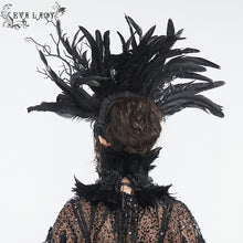 Load image into Gallery viewer, EAS017 Goth Feather tree monster Headband
