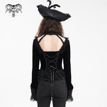 Load image into Gallery viewer, CT252 Gothic shiny material halter neck long sleeve short jacket for women
