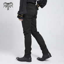 Load image into Gallery viewer, PT028 party wearing Gothic jacquard classic style black men trousers
