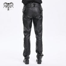Load image into Gallery viewer, PT266 Gothic pattern leather high waist trousers
