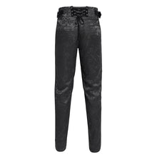 Load image into Gallery viewer, PT284 Gothic cashmere jacquard trousers with side buckles
