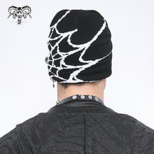 Load image into Gallery viewer, AS17201 black and white punk rivet woolen hat
