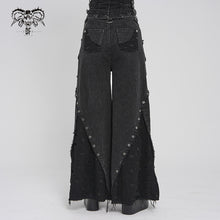 Load image into Gallery viewer, PT292 Punk-Style Distressed and Ripped Wide-Leg Pants
