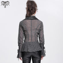 Load image into Gallery viewer, SHT131 Punk Transparent Chiffon Long Sleeve Shirts
