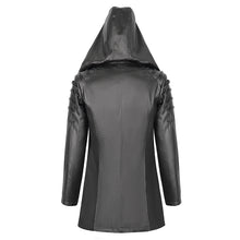 Load image into Gallery viewer, CT217 Dark punk hooded imitation leather men&#39;s jacket
