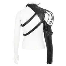 Load image into Gallery viewer, AS18201 Black Punk halter single shoulder women short jacket
