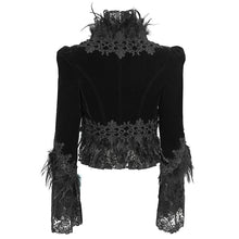 Load image into Gallery viewer, ECT015 Gothic Feather Ultra Short Women&#39;s Dress Jacket
