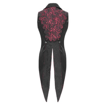 Load image into Gallery viewer, WT095 Rose Jacquard Swallowtail Vest
