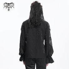 Load image into Gallery viewer, SHT127 Gothic pleated dark pattern balloon sleeve shirts
