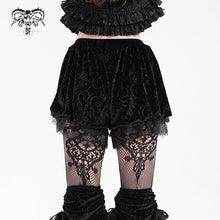 Load image into Gallery viewer, PT250 Gothic Embossed velvet Puff Shorts
