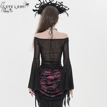 Load image into Gallery viewer, ETT04501 3D Floral Knit Gothic T-Shirt
