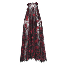 Load image into Gallery viewer, EAS032 Fine Mesh paisley 3D Rose Veil
