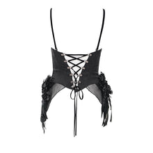 Load image into Gallery viewer, ECST00701 Gothic Pattern Jacquard Feather Rose Corset
