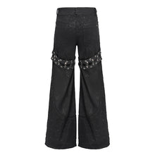 Load image into Gallery viewer, PT289 Punk side-drawn wide-leg pants
