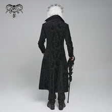 Load image into Gallery viewer, CT27001 Gothic pattern velvet long coat with multiple straps at the center front
