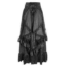 Load image into Gallery viewer, SKT19801 Black Gothic Paisley High Waist Skirt
