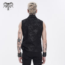 Load image into Gallery viewer, SHT155 Gold-Stamped Twill Sleeveless Punk Shirts
