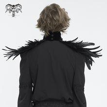 Load image into Gallery viewer, CA044 High collar long feather men collar
