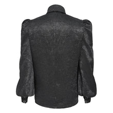 Load image into Gallery viewer, SHT15401 Gothic Long-Sleeve Pleated Shirt with Bat-Wing Shoulder Flaps
