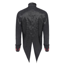 Load image into Gallery viewer, SHT15802 Black and Red Gothic-Style Long-Sleeve Shirt with Branch Pattern
