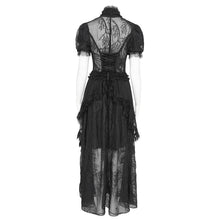 Load image into Gallery viewer, ESKT082 Gothic Branch-Embroidered Chiffon Long Cardigan Dress
