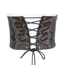 Load image into Gallery viewer, AS185 Steampunk brush-off leather men corset
