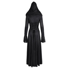 Load image into Gallery viewer, CT24701 Black Gothic long hooded long sleeve coat
