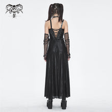 Load image into Gallery viewer, SKT189 Punk pleated glazed leather suspender dress
