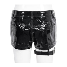 Load image into Gallery viewer, PT237 Glazed leather low-rise shorts
