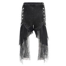 Load image into Gallery viewer, PT254 Stretchy Twill Chain Spider Web Punk Pants
