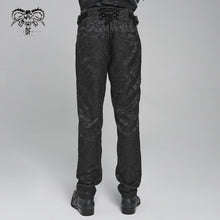 Load image into Gallery viewer, PT284 Gothic cashmere jacquard trousers with side buckles
