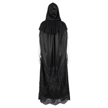 Load image into Gallery viewer, CA04501 Black Gothic Lace Hooded Cloak
