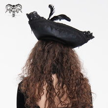 Load image into Gallery viewer, AS201 Black Gothic Women&#39;s Pirate Hat
