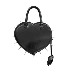 Load image into Gallery viewer, AS31501 Punk-style glossy bag with heart and bow details
