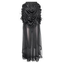 Load image into Gallery viewer, ESKT049 Gothic matte satin pleated soft mesh women long skirt
