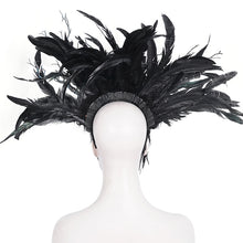 Load image into Gallery viewer, EAS017 Goth Feather tree monster Headband
