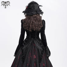 Load image into Gallery viewer, SHT14101 Black Women Glossy Velvet Swallowtail Shirts
