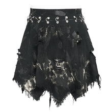 Load image into Gallery viewer, SKT248 Punk Tie-Dyed Woven Skirt
