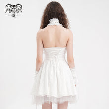Load image into Gallery viewer, SKT21902 white lolita halterneck tunic dress
