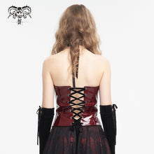 Load image into Gallery viewer, CST00602 Red patent leather strappy corset
