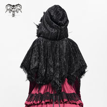 Load image into Gallery viewer, CA051 Gothic embroidered velvet hooded cape
