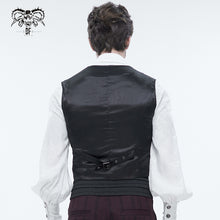 Load image into Gallery viewer, WT032 punk wedding western fashion floral pattern black men gothic short waistcoat
