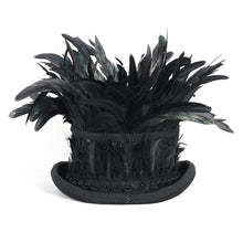 Load image into Gallery viewer, AS187 Gothic long feather top hat
