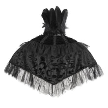 Load image into Gallery viewer, ECA014 Long and short feather flower mesh eyelash lace short shawl
