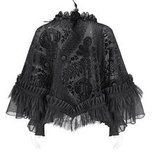 Load image into Gallery viewer, ECA015 chiffon lace decorated women shawl
